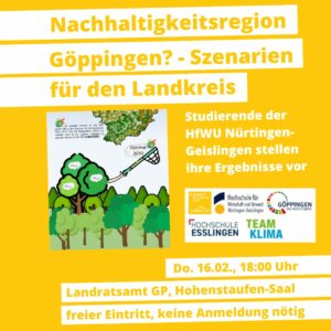 Read more about the article <strong>Veranstaltung „Nachhaltigkeitsregion Göppingen?“ am 16. Februar, 18:00 Uhr, Landratsamt Göppingen</strong>